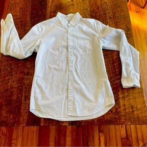 J.Crew Size Large Organic Cotton Secret wash print long sleeve button down.